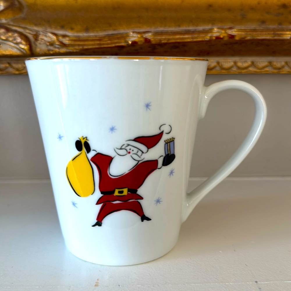 MERRY BRITE CHRISTMAS 10oz. Coffee Mug Tea Cup Porcelain Holiday